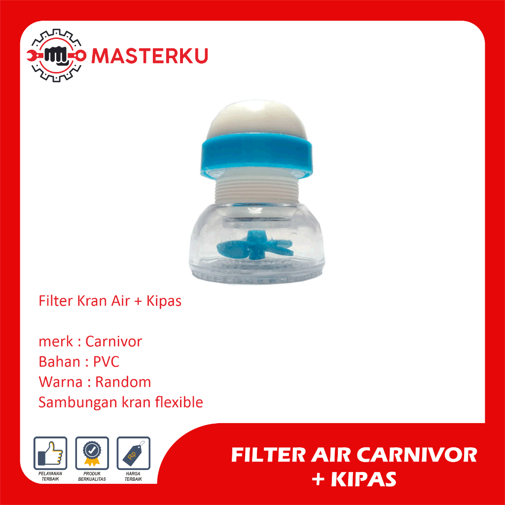 FILTER KRAN AIR + KIPAS CARNIVOR/FILTER SARINGAN AIR/FILTER PENYARING AIR KRAN/PENJERNIH AIR KRAN/KE