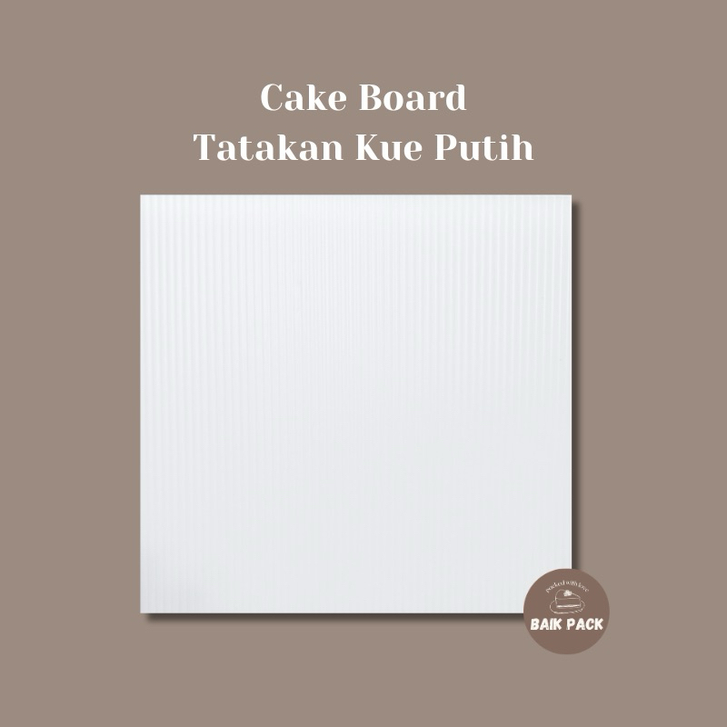 (10 pcs) Tatakan Kue Kotak Putih / Alas Kue Ulang Tahun Birthday Cake Board Putih