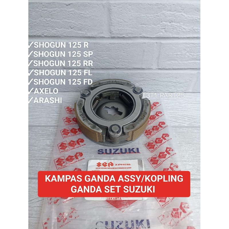 Kampas ganda Assy/kopling ganda Suzuki Arashi/Shogun 125 R/FD Axelo/RR/SP/FL