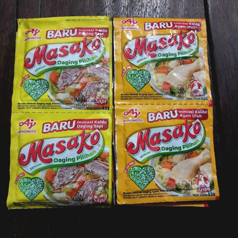 

Masako Bumbu Penyedap Rasa Sapi dan Ayam 12pcs / 1 renteng