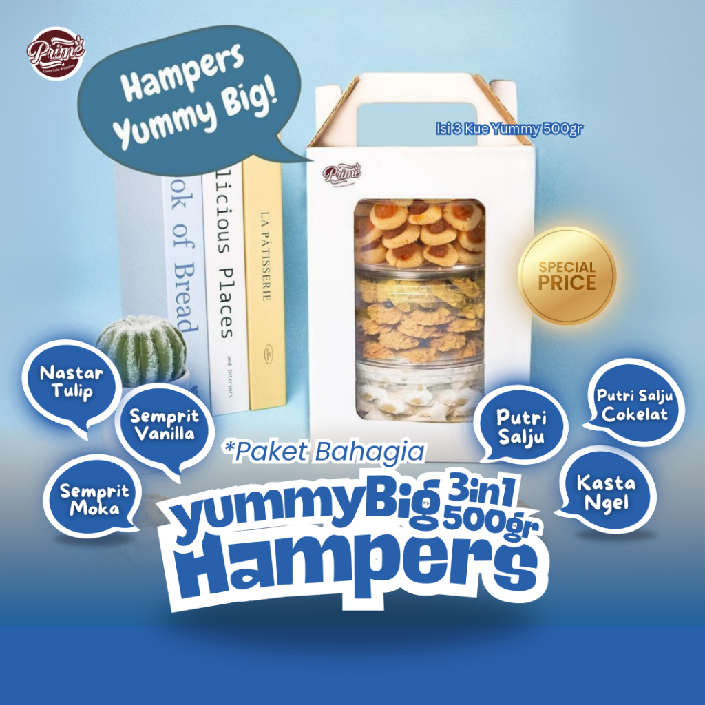 

Prime Kue Lebaran Yummy Big Hampers 3 In 1 Lebih hemat 500gr