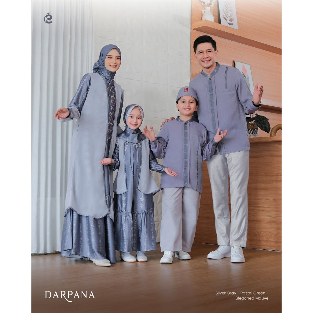 KEKE - DARPANA SILVER SARIMBIT SERAGAM KELUARGA GREY RAYA SERIES