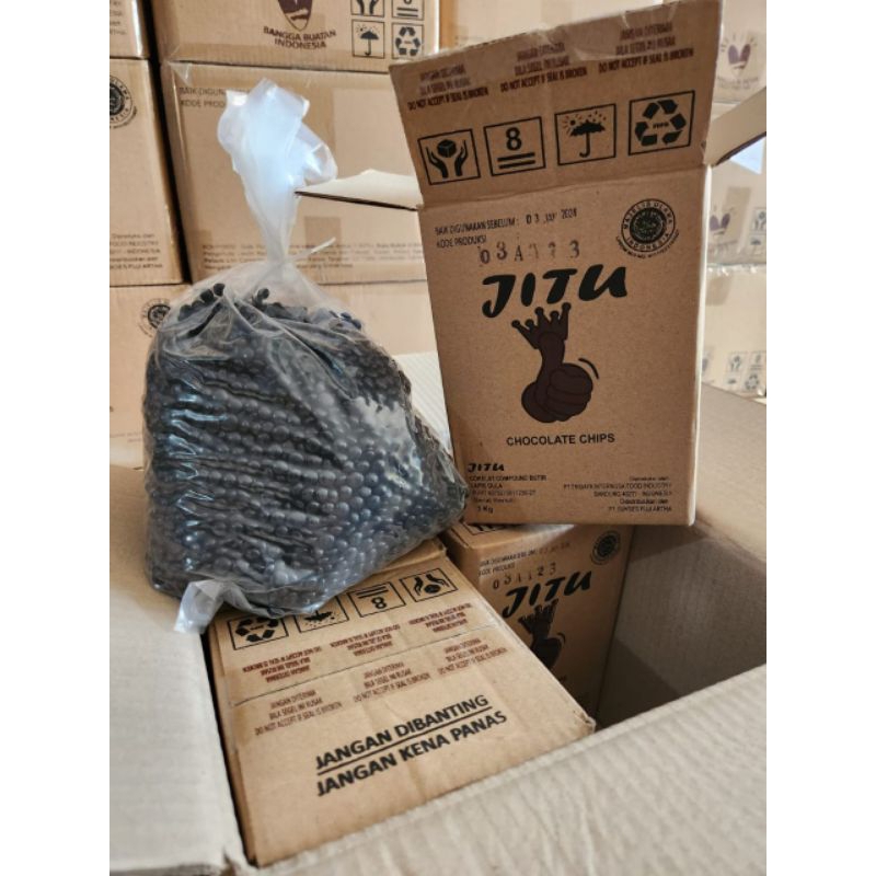 

ChocolateChips / Choco chips Bulat 1/2 JITU 100gram