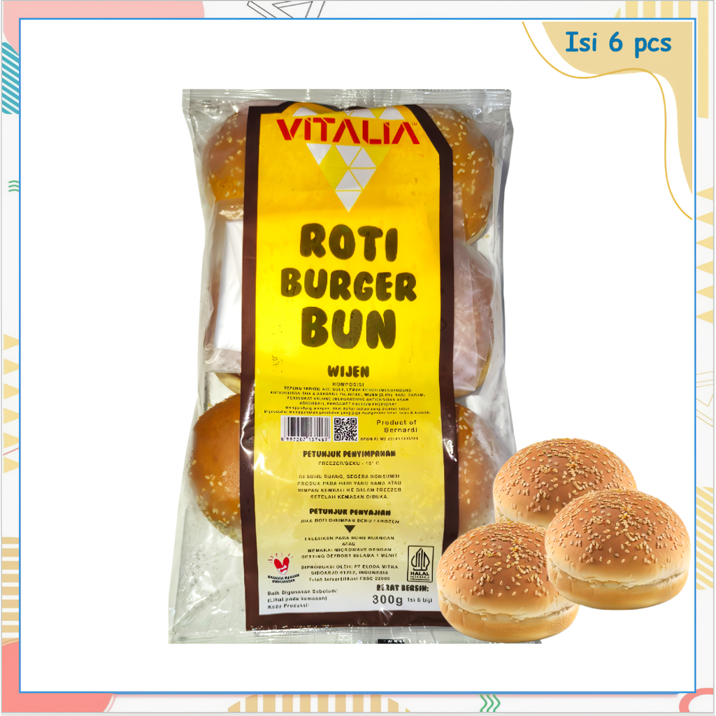 

Vitalia Roti Burger Wijen 300 g Frozen Food Karawang