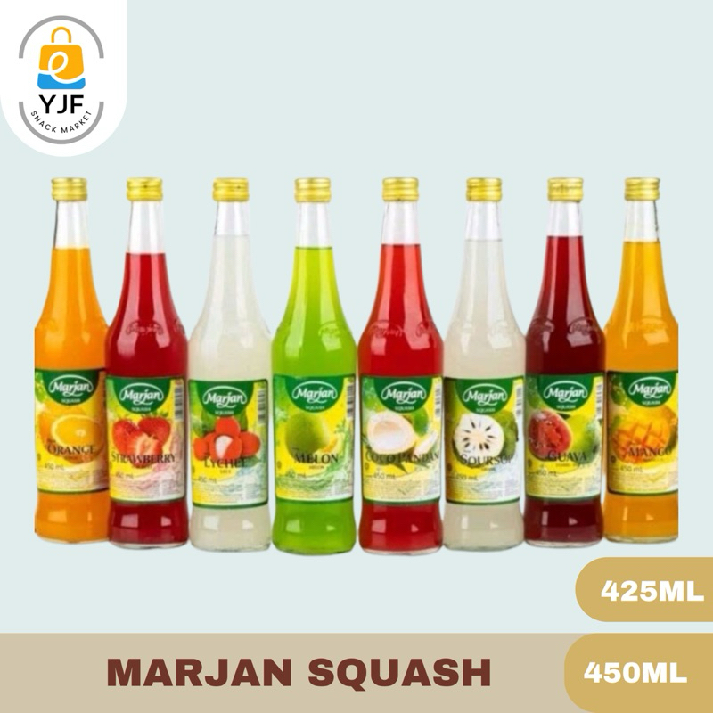 

Marjan Squash Sirup Marjan Botol Plastik / CocoPandan Sirup / Melon / Jambu Marjan - 425ml