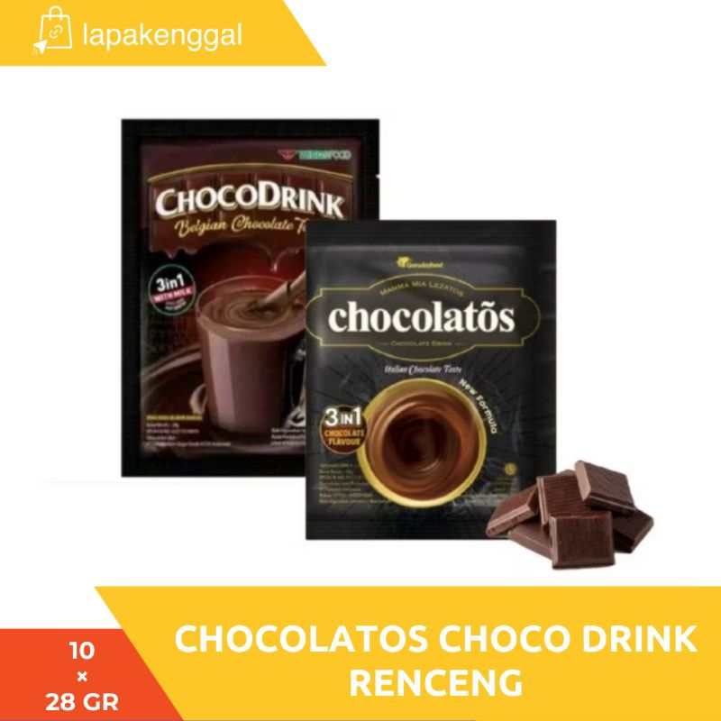 

Chocolatos Choco Drink 28gr RENCENG (@10 Sachet)