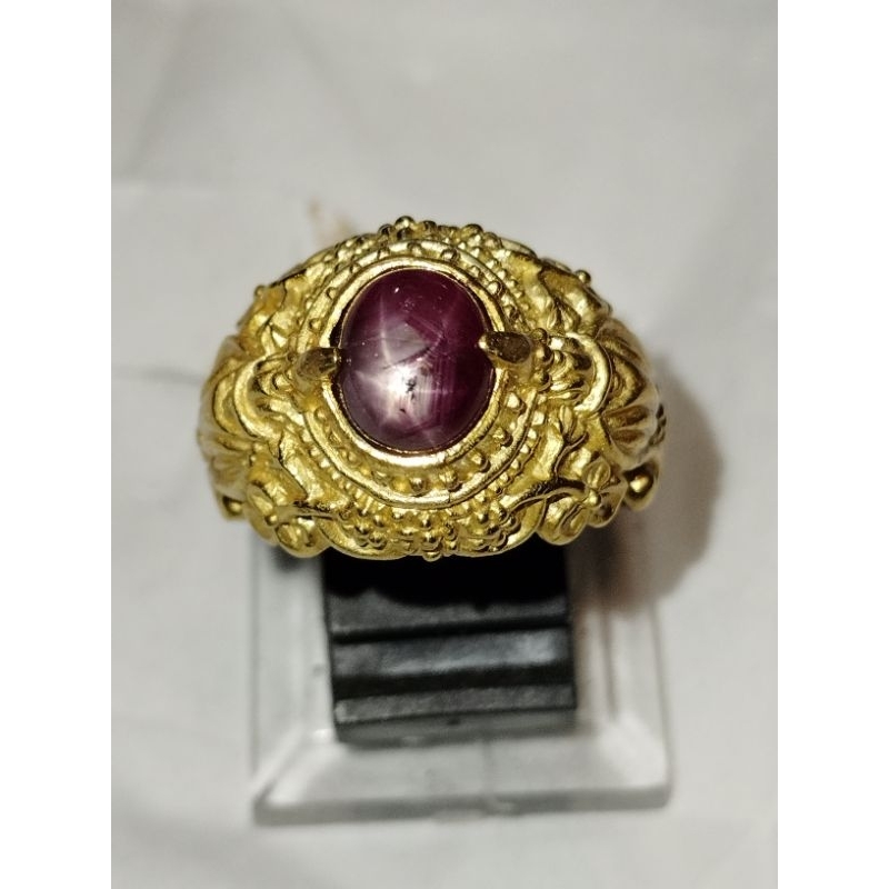 cinci  ruby star ring ukir bali