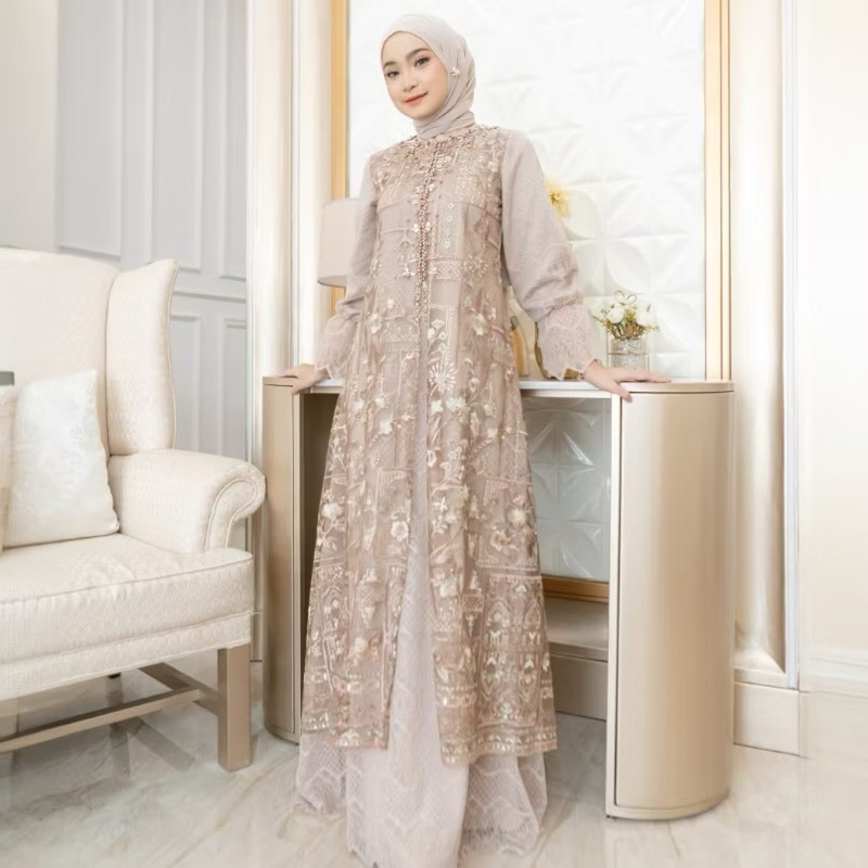 LYF OFFICIAL - TISHANY DRESS - A LINE - GAUN - PANJANG - RESEPSI LAMARAN PREWED LEBARAN BUKBER - WAN