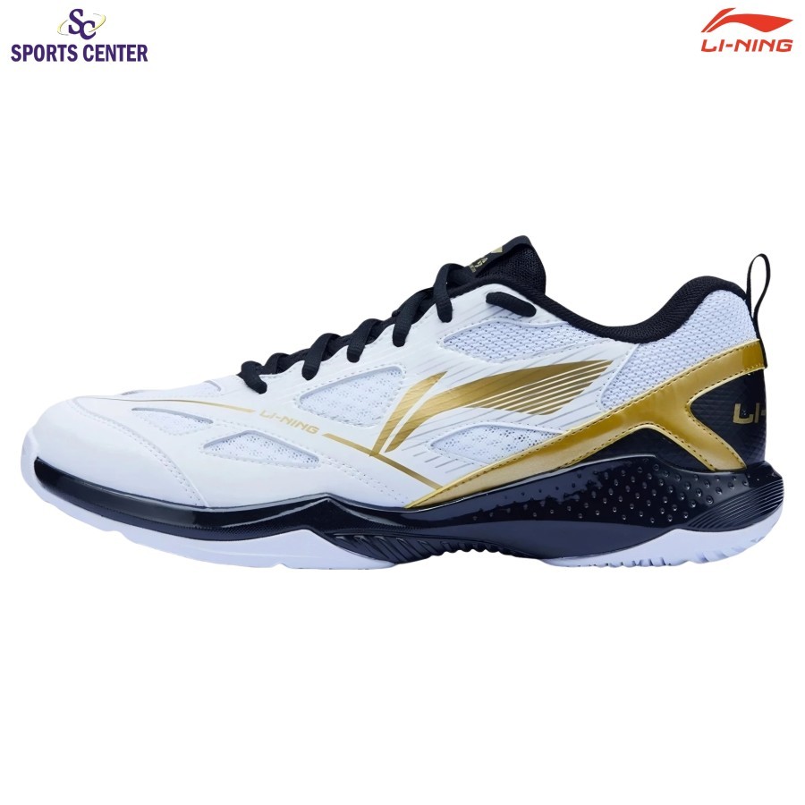 New Sepatu Badminton Lining Blast JF-01 / JF Lite AYTU025-3 White Rich Gold