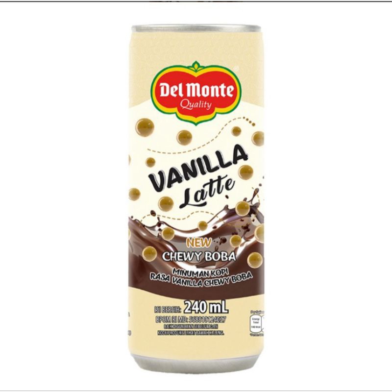 

Del Monte Vanila Latte Minuman Kopi Chewy Boba Kaleng 240 ml