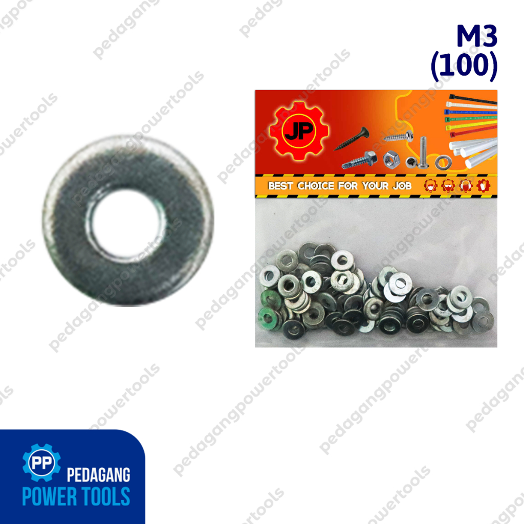 Promo Ring Plat M 3 - Ring Plat Baut M3 Isi 100 Pcs