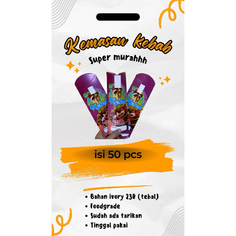 

kemasan kebab non merk / isi 100 pcs