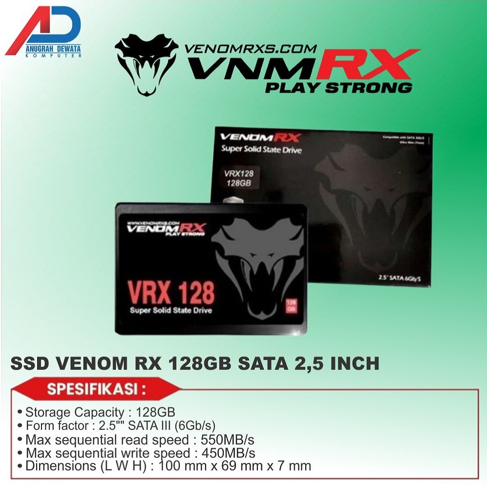 SSD VENOM RX 128GB 2.5" SATA III VenomRx