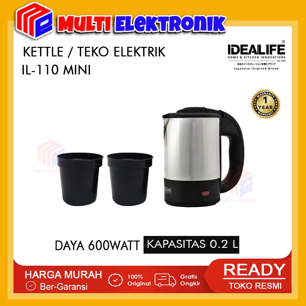 Idealife Electric Kettle IL110 Mini - Teko Listrik Mini Kapasitas 0.5L