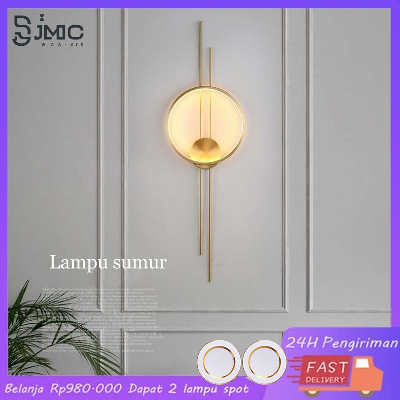 Lampu dinding led kamar tidur aesthetic lampu wall moulding hias ruang tamu hiasan dinding tempel
