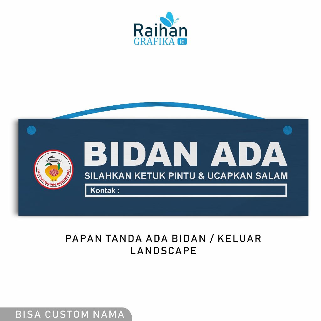 

Papan Tanda Ada Bidan Landscape ( Isi 1Pcs )