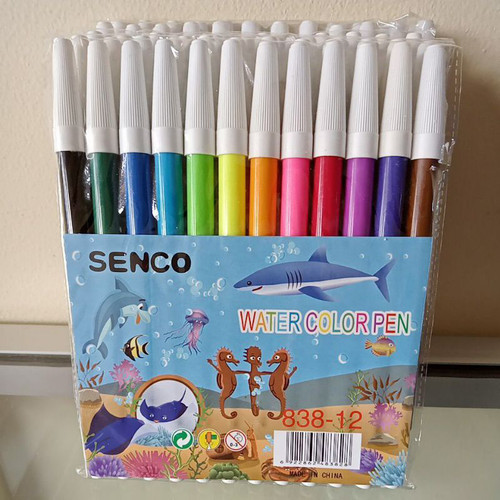 

Spidol Warna Warni 1 set isi 12 pcs Watercolor Senco Water colour base pen murah