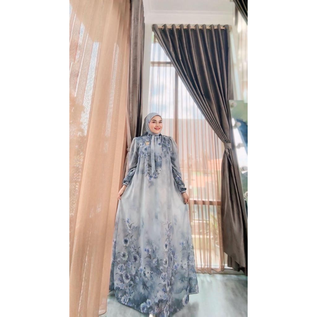 GAMIS DRESS JUMBO CERUTI BABY DOLL MOTIF SET KERUDUNG MODEL PREMIUM TERBARU