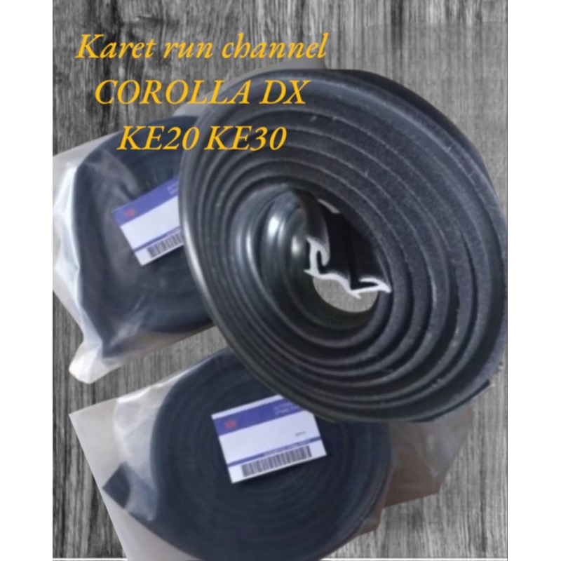 KARET RUN CHANNEL  COROLLA DX KE20 KE30  KARET KACA PINTU DEPAN NAIK TURUN