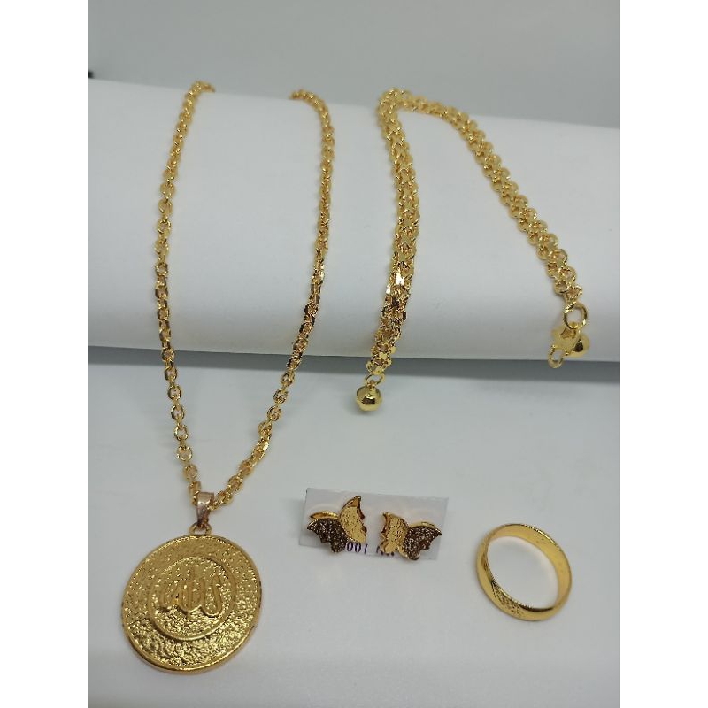 set perhiasan mewah titanium asli anti karat anti luntur