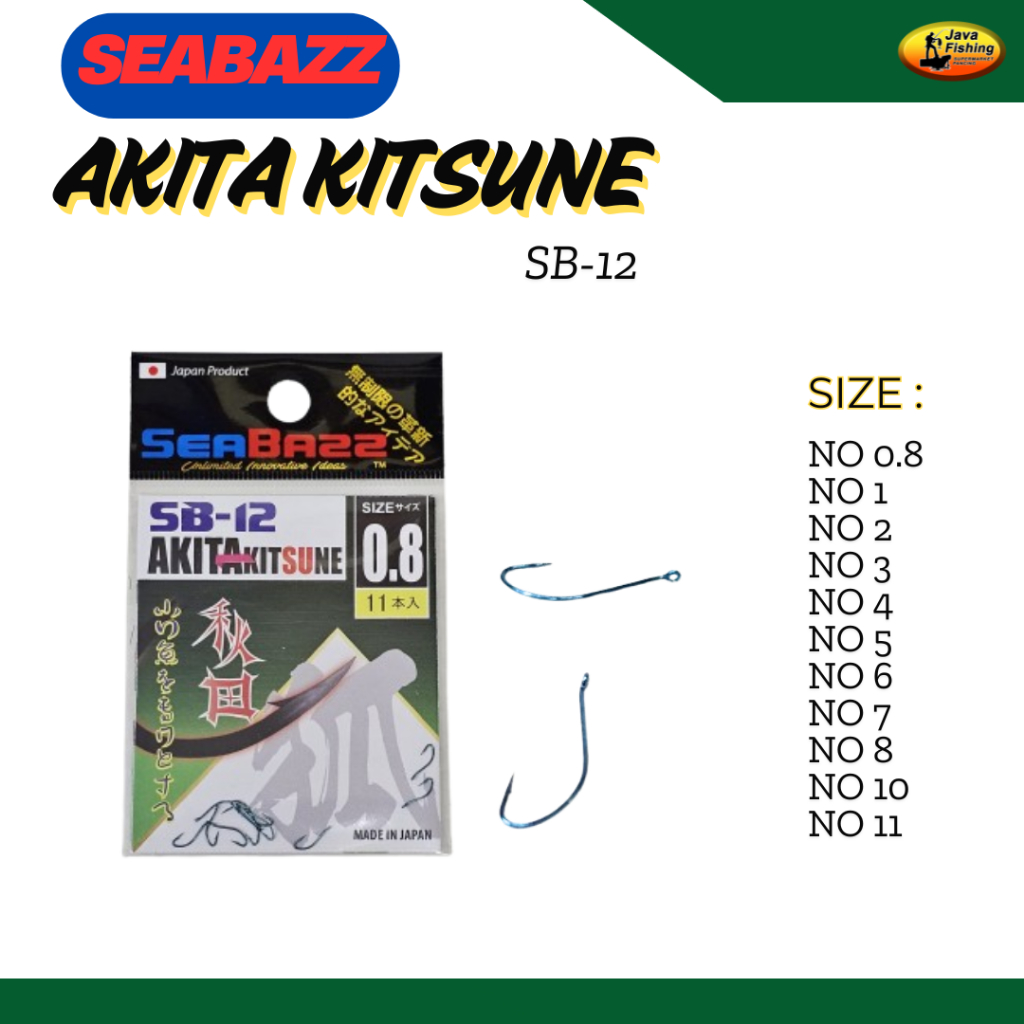 Hook Mata Kail SEABAZZ AKITA KITSUNE SB-12 | Kail Pancing AKITA KITSUNE SB-12