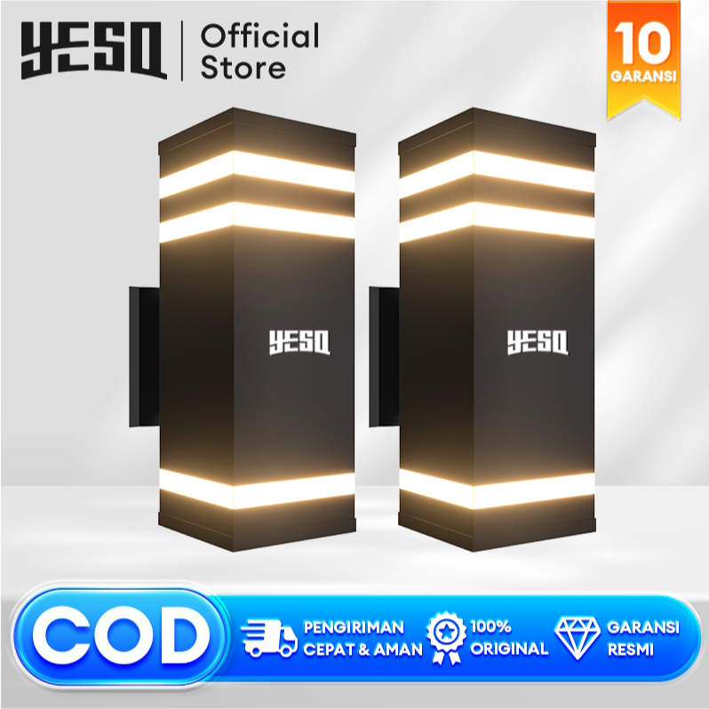 YESQ Lampu Hias Dinding Tiang Teras Taman Cafe Tahan Air IP67 Minimalist Lampu Hias Aestetic Pilar T