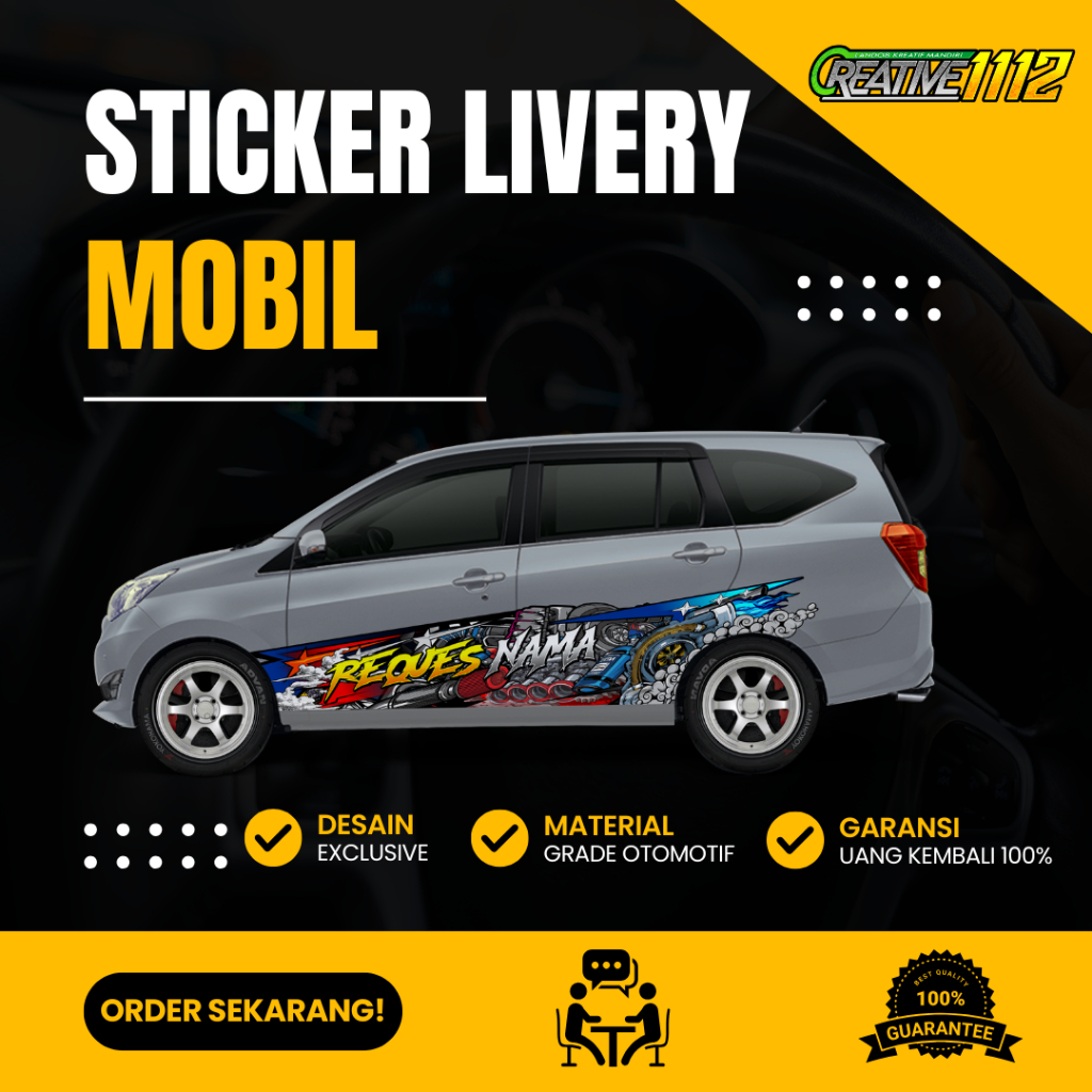 STIKER DECAL MOBIL NEW DESIGN SIGRA THAILOOK KARAKTER FREE CUSTOM REQUEST STICKER LIVERY SIGRA CALYA