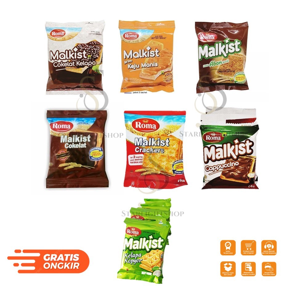 

ROMA MALKIST SACHET / 1 PACK MALKIST ISI 10 PCS