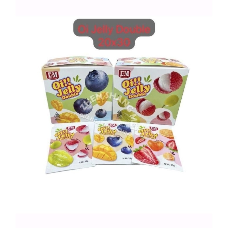 

Oi jelly dengan 2 rasa buah setiap kemasan isi 30pcs