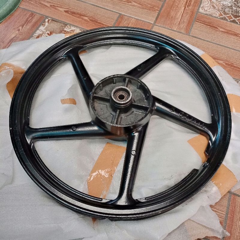 velg pellek seken Shogun smash satria original SGP Enkei kondisi lobang klaher aga kendor