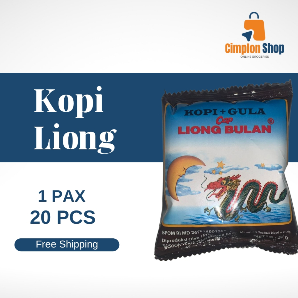 

Kopi Cap Liong Bulan Plus Gula Isi 20 Sachet