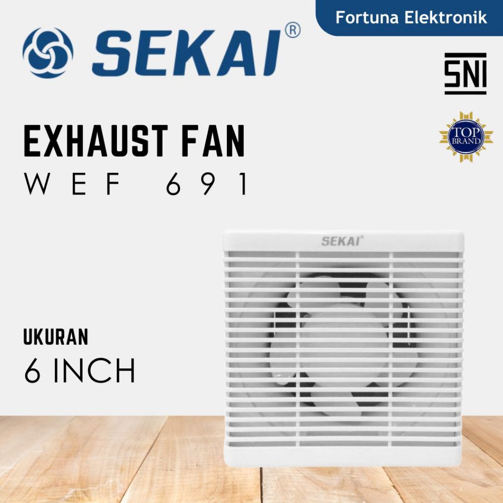 Sekai Exhaust Fan Kipas Angin Hexos Dinding 6 Inch WEF - 691 15 cm