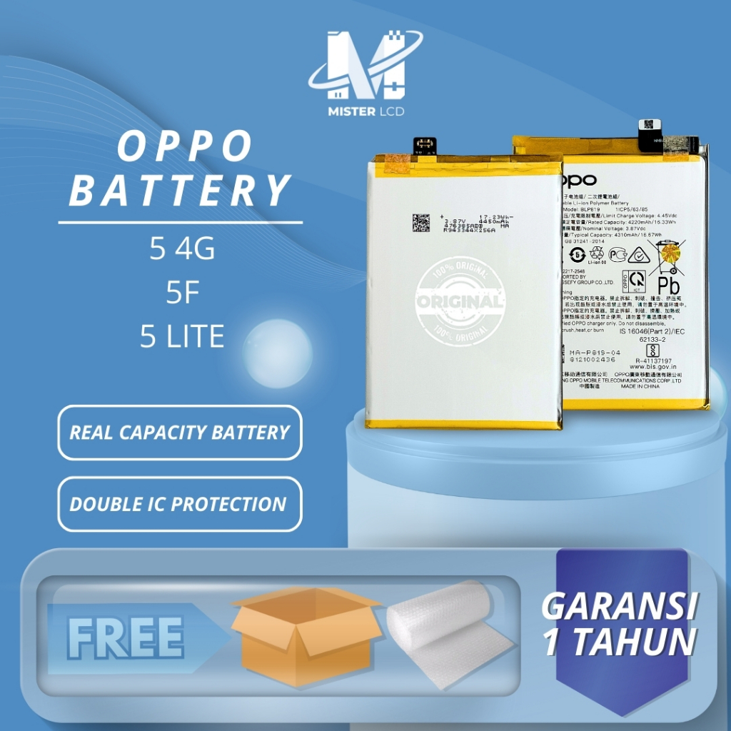 BATERAI / BATTERY / BATRE OPPO 5 4G / 5F / 5 LITE BLP-819