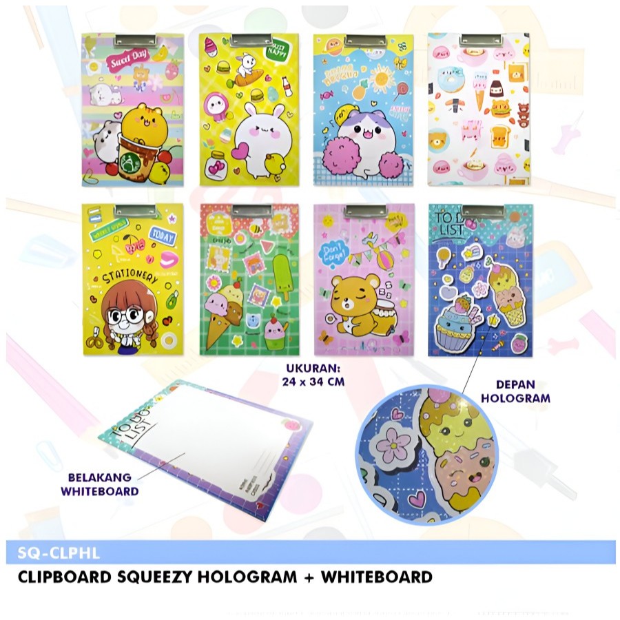 

Clipboard Squeezy SQ-CLPHL F4 FC Fancy Hologram