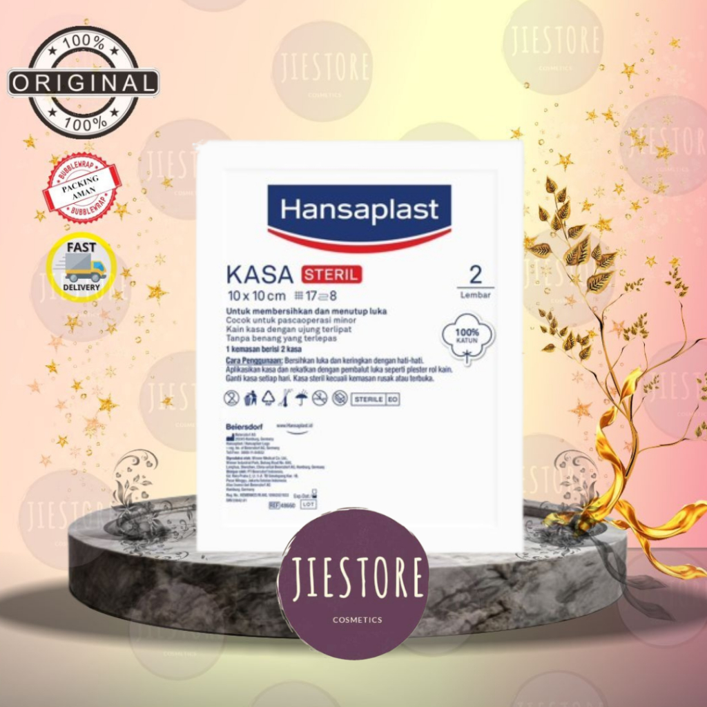 HANSAPLAST Perban Steril Kasa Steril 7.5cm x 7.5cm isi 2 P3K Kain Kasa - Membersihkan & menutup luka