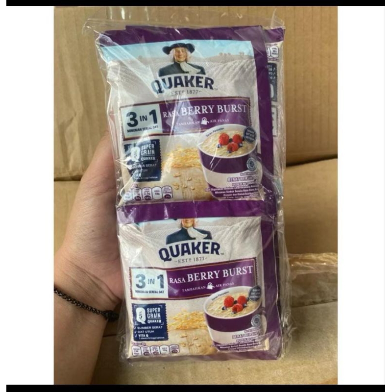 

10 sachet Quaker 3in1 Rasa berry burst 28 gr x 10