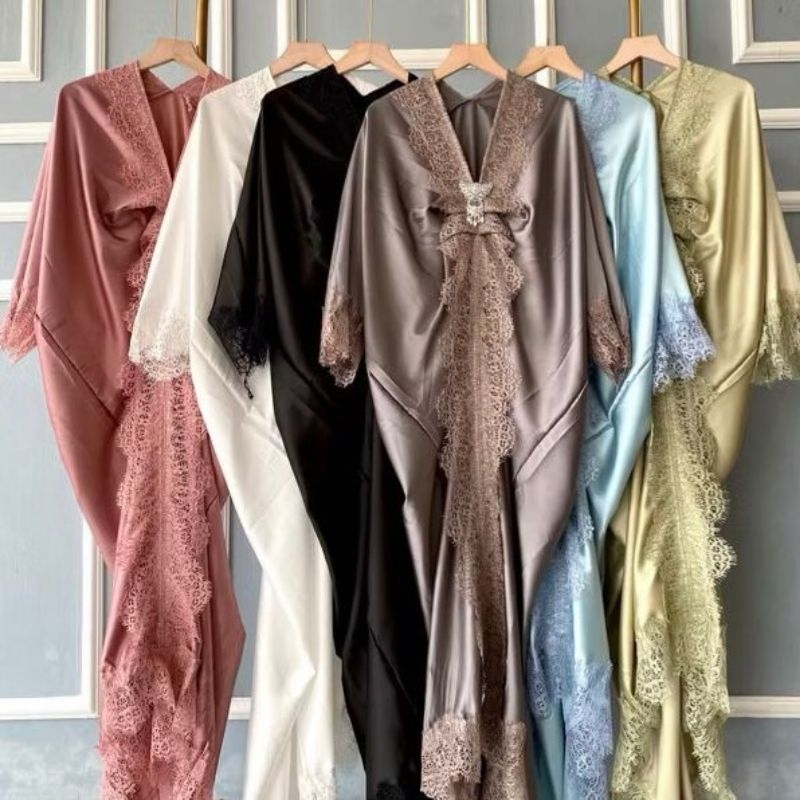Kaftan Polos Satin Velvet Premium Wanita- Kaftan Pesta, kondangan Kaftan Lebaran