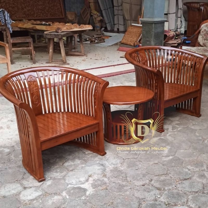 KURSI TERAS JATI MODERN, KURSI TERAS KERANJANG, KURSI TERAS MURAH BERKUALITAS