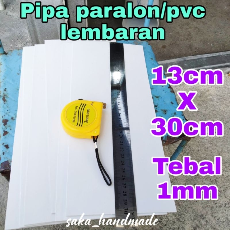 PIPA PARALON/PVC LEMBARAN (13cm X 30cm) TEBAL 1mm