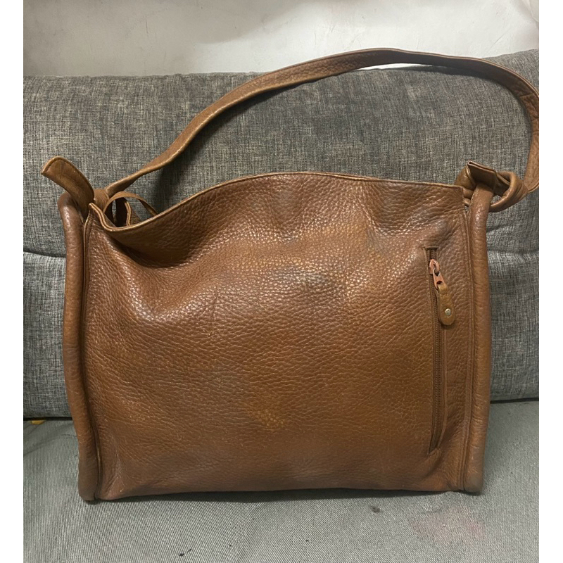Shoulderbag (hobo) coklat kulit gajah