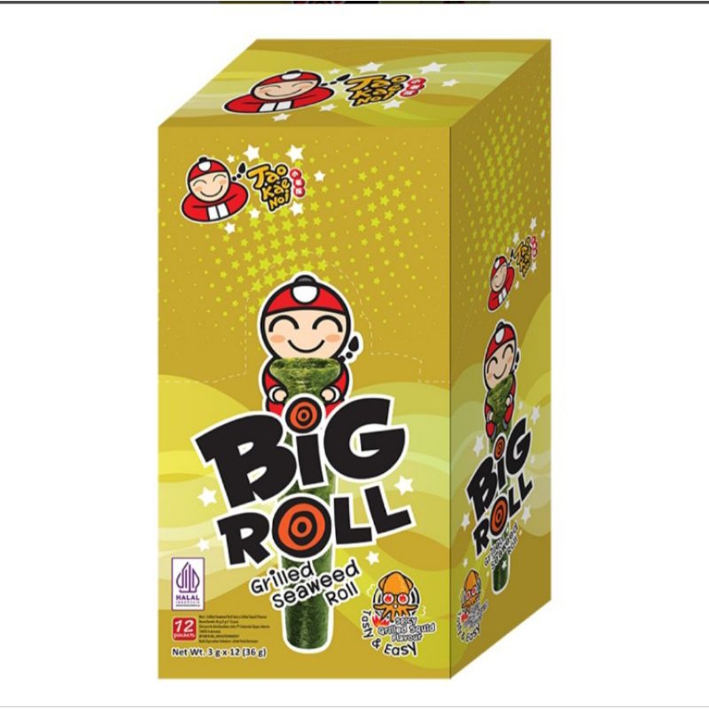 

Tao Kae Noi Big Roll Grilled Seaweed Spicy Squid Box 12 x 3g