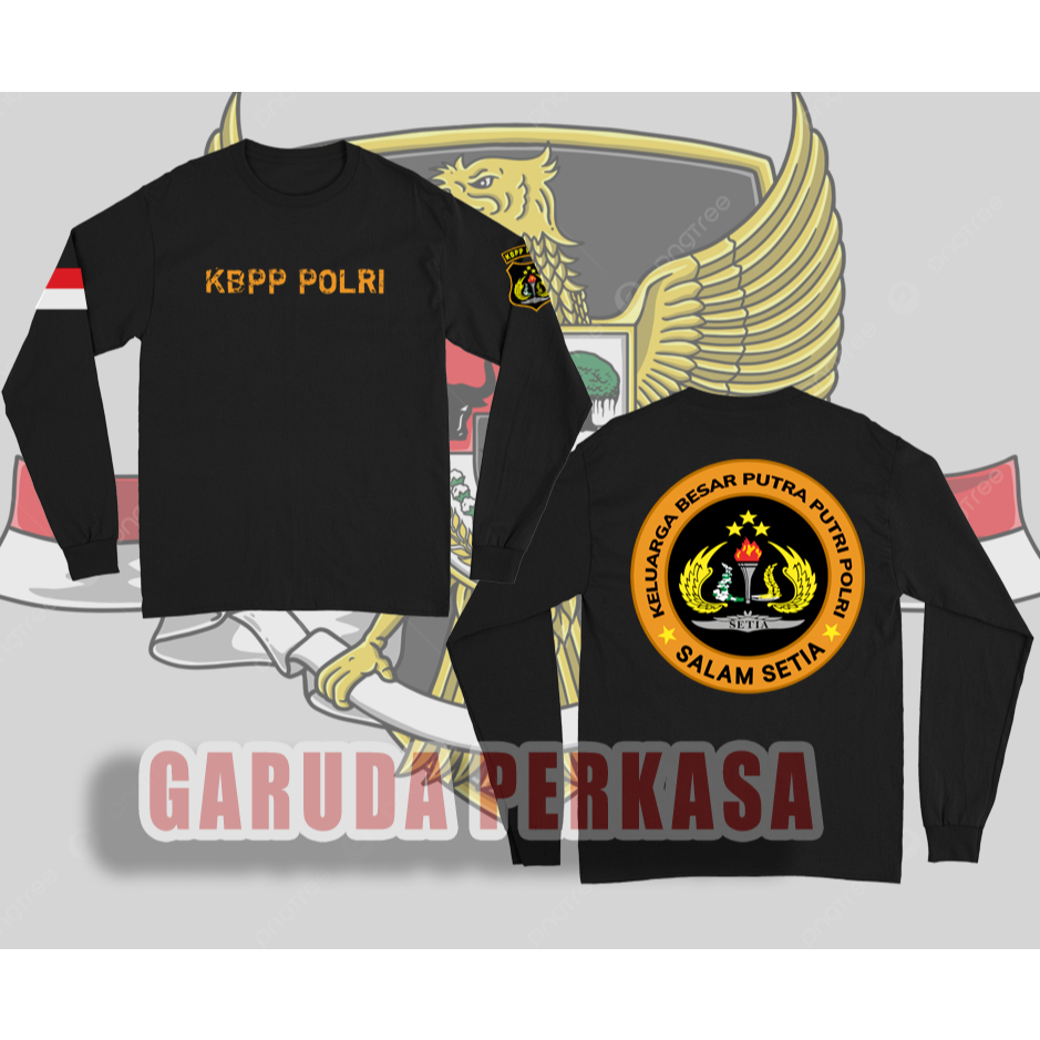 GARUDA PERKASA - KAOS PRIA LENGAN PANJANG KBPP POLRI KELUARGA BESAR PUTRA PUTRI POLRI BAJU INSTANSI