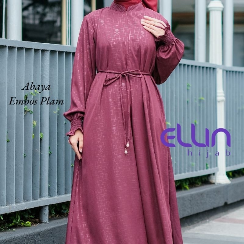 big sale ellin hijab abaya wanita emboss palm busui friendly