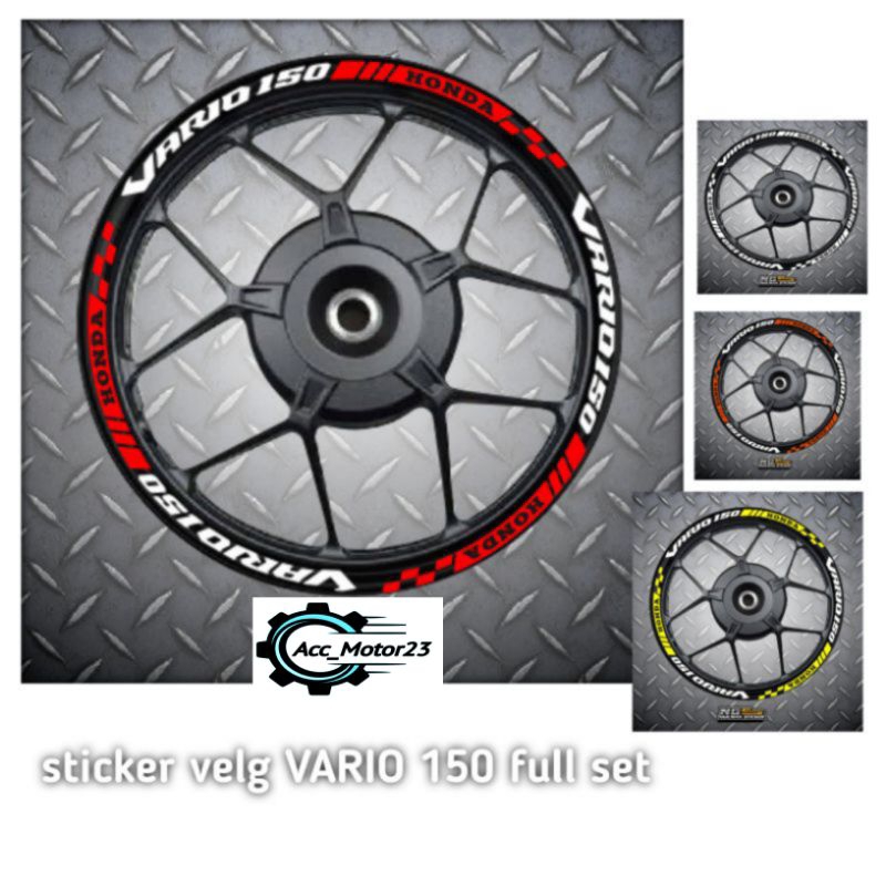 Cutting Stiker Stiker Lis List Roda Motor Vario 150 New / Old - Cutting Stiker Velg Vario 150 Stiker