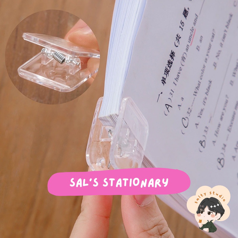 

[SAL'S STATIONARY] Penjepit Kertas Transparan Alat Kantor Sekolah
