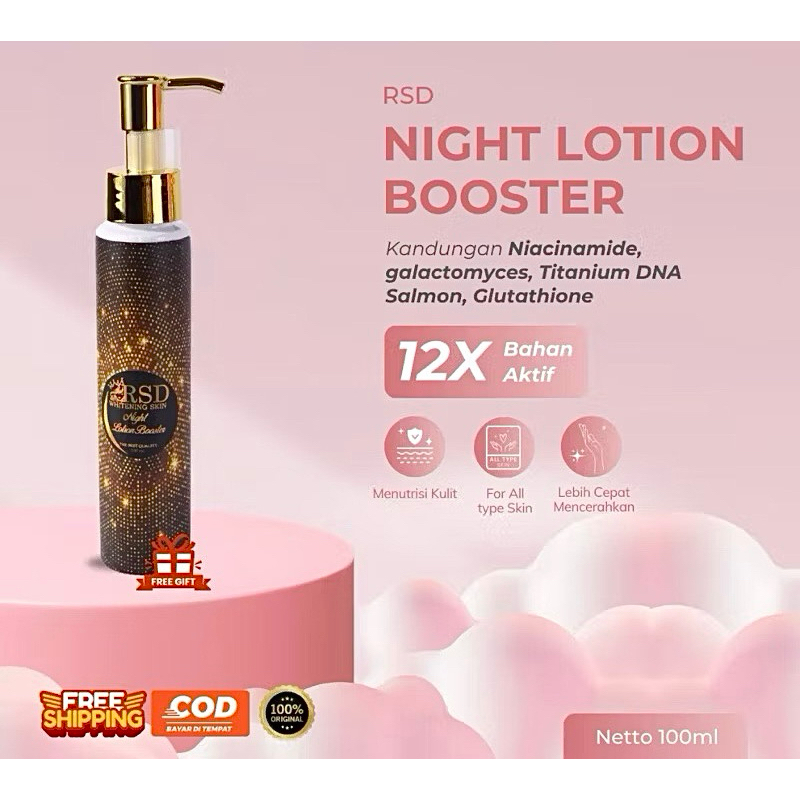 RSD/RISDA SKIN GLOW NIGHT LOTION BOOSTER EXTRA WHITENING