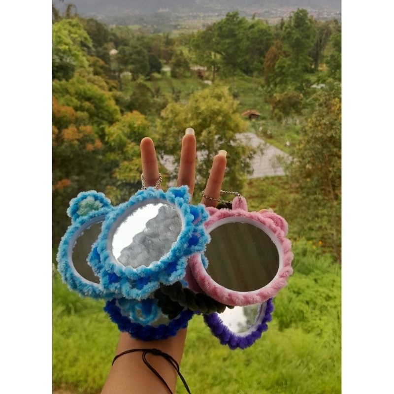 Souvenir & Handmade Lucu Gantungan Kunci Kaca Karakter Beruang