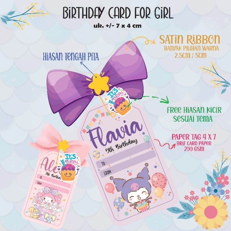 

Hang Tag Ulang Tahun Set Dengan Pita