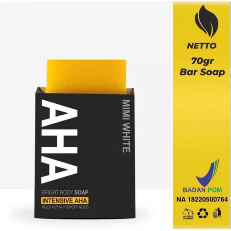 MIMI WHITE AHA 70gr | SABUN PEMUTIH BADAN