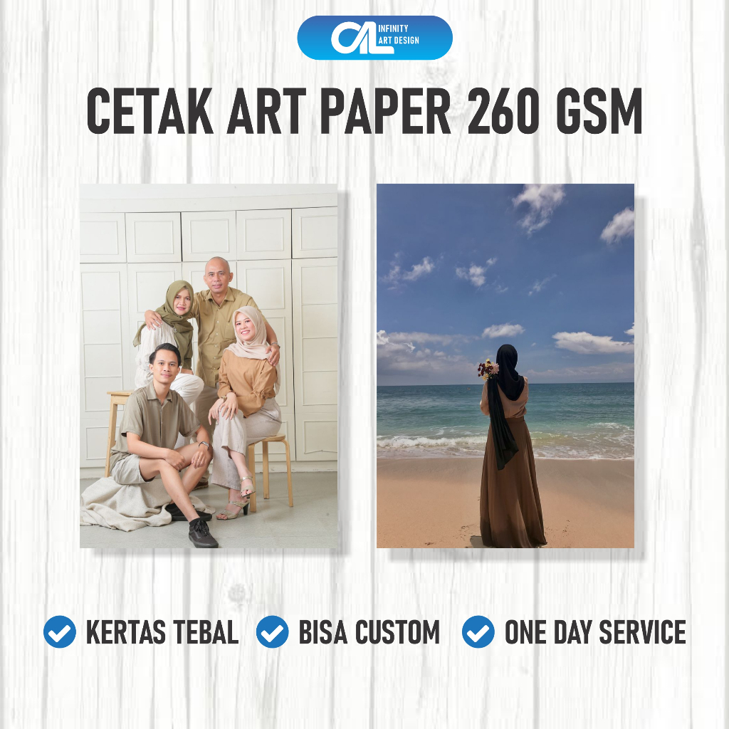 

PRINT CETAK ARTPAPER 260 GSM / 1 SISI / 2 SISI